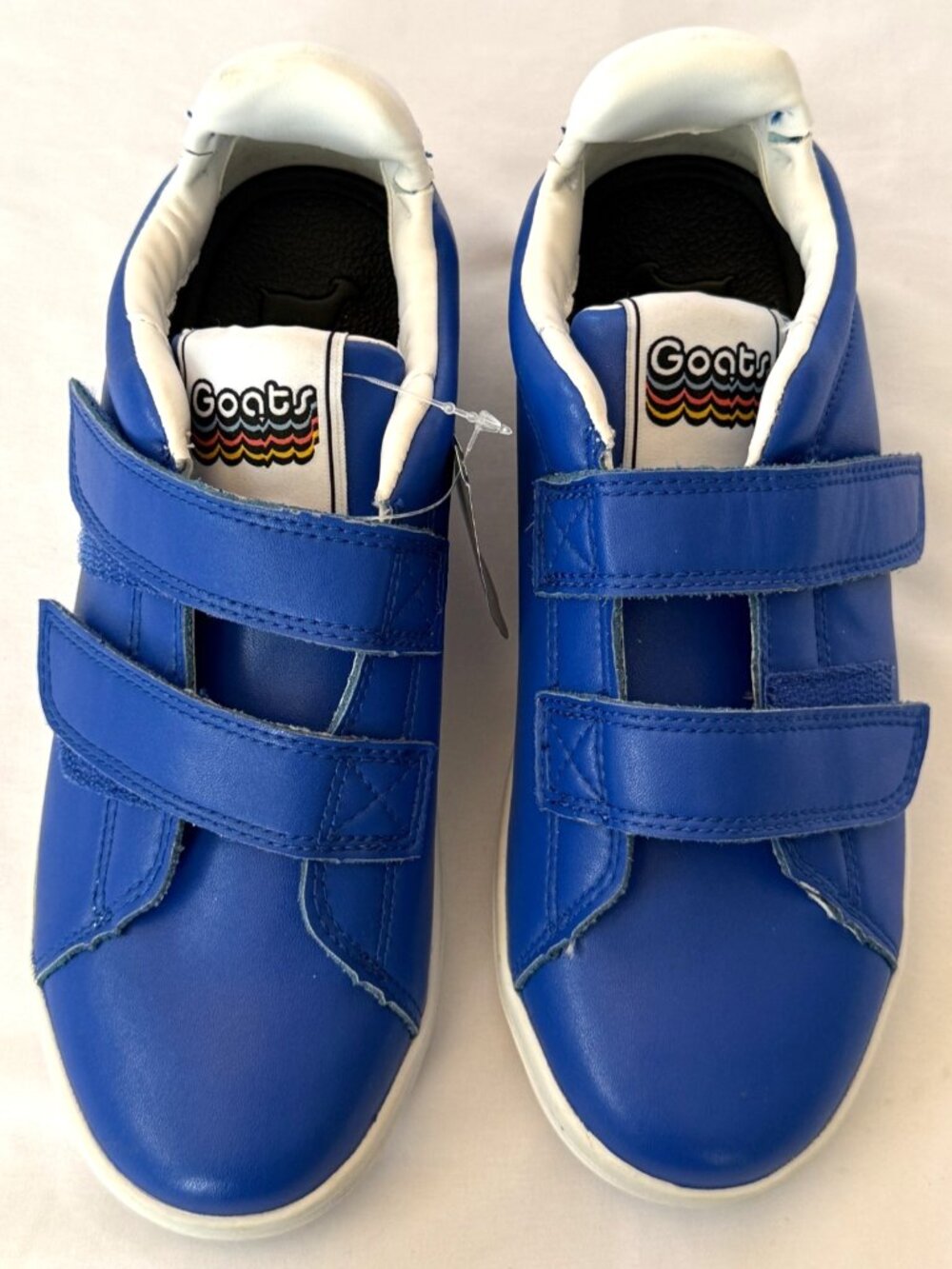 GOATS THE 005K ROYAL BLUE LEATHER SNEAKERS SHOES YOUTH SIZE 2 BIG KIDS EU 34
